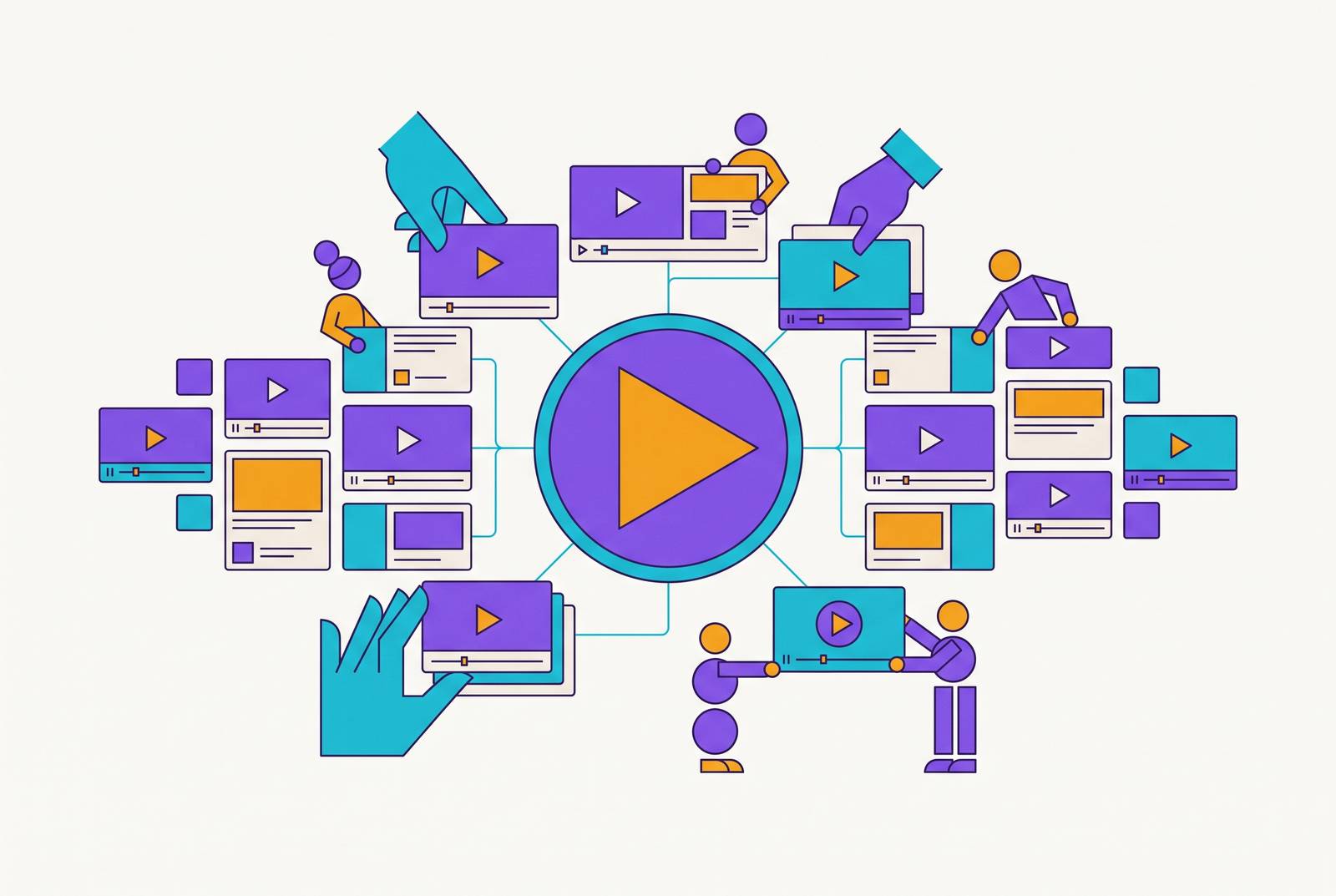 Cover illustration for “Platforms for Non-Technical Teams to Produce Training and Demo Videos at Scale”