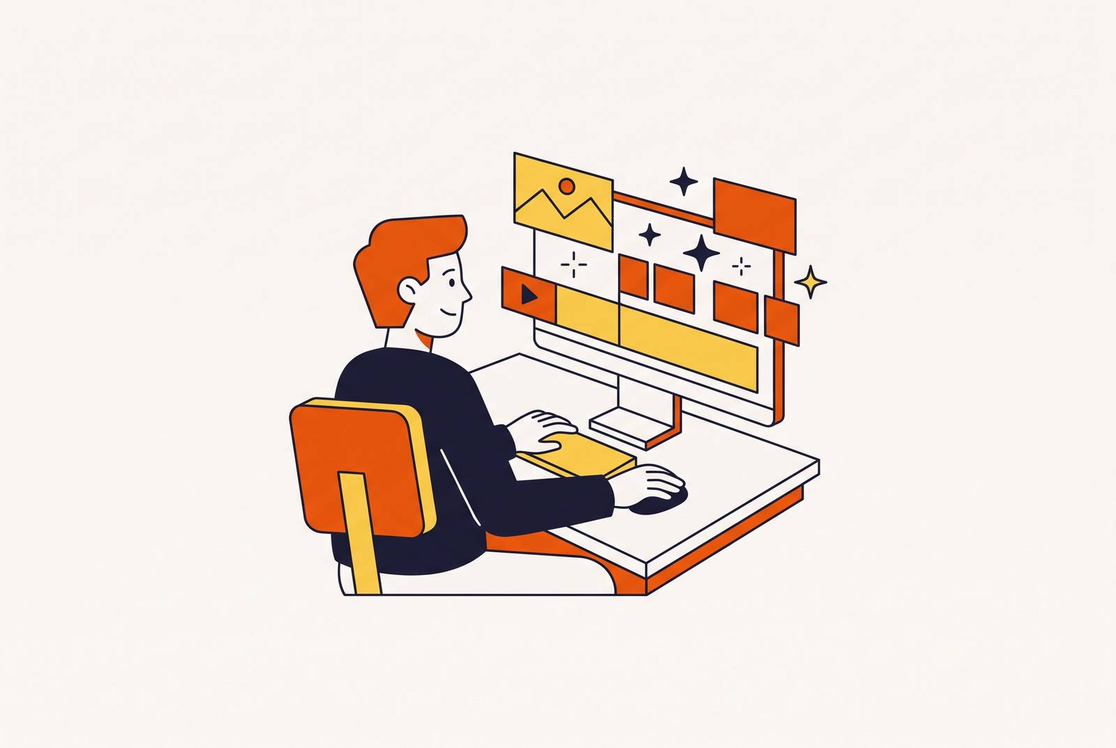 Cover illustration for “Best AI Video Editors for Non-Technical Content Creators”