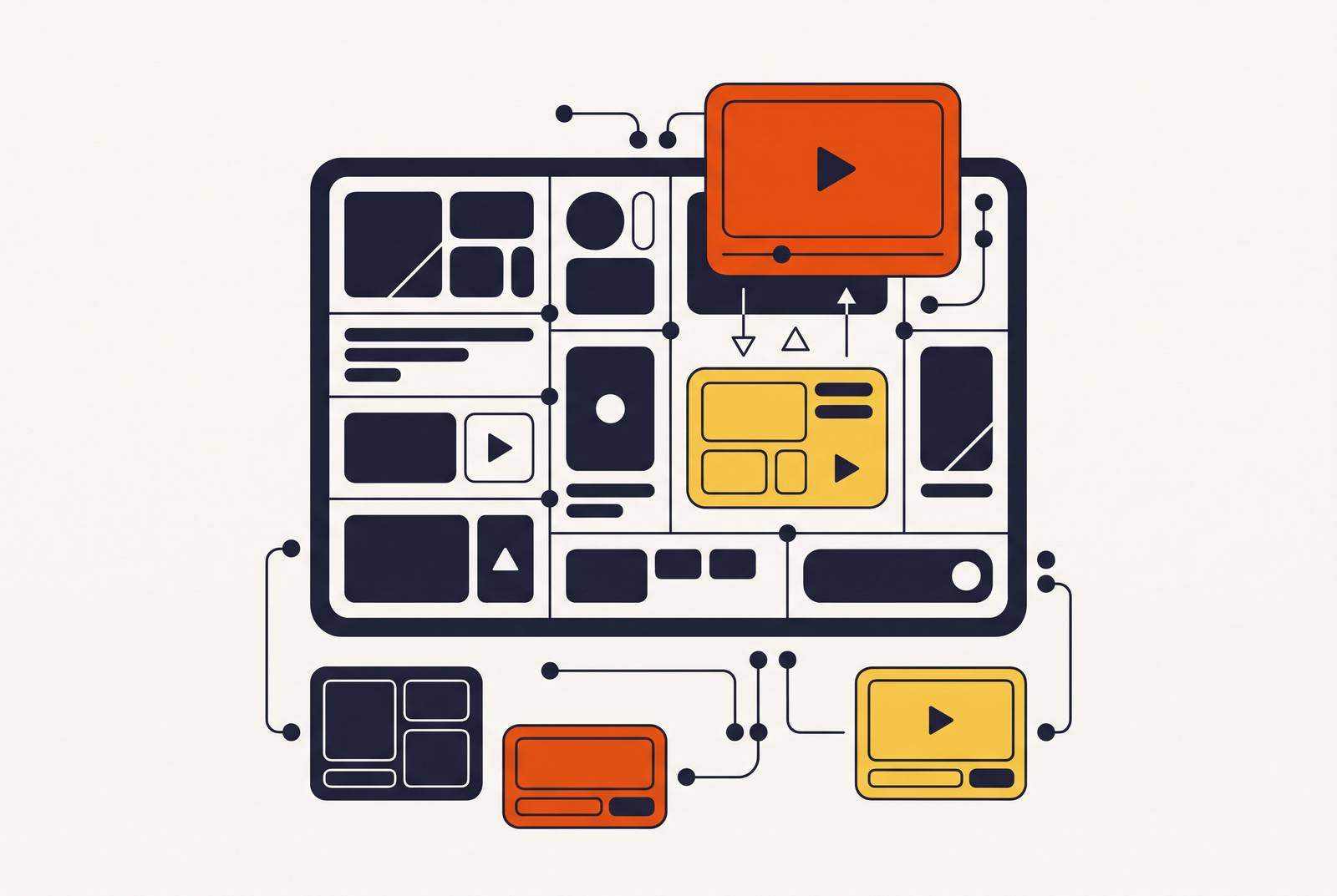 Cover illustration for “Modular Video Architecture That Absorbs Sprint-Level UI Changes Without Full Reshoots”