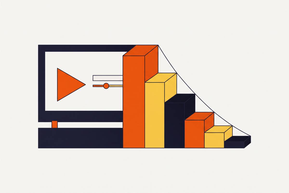 Cover illustration for “Measuring Completion Rates and Drop-Off in Walkthrough Videos”