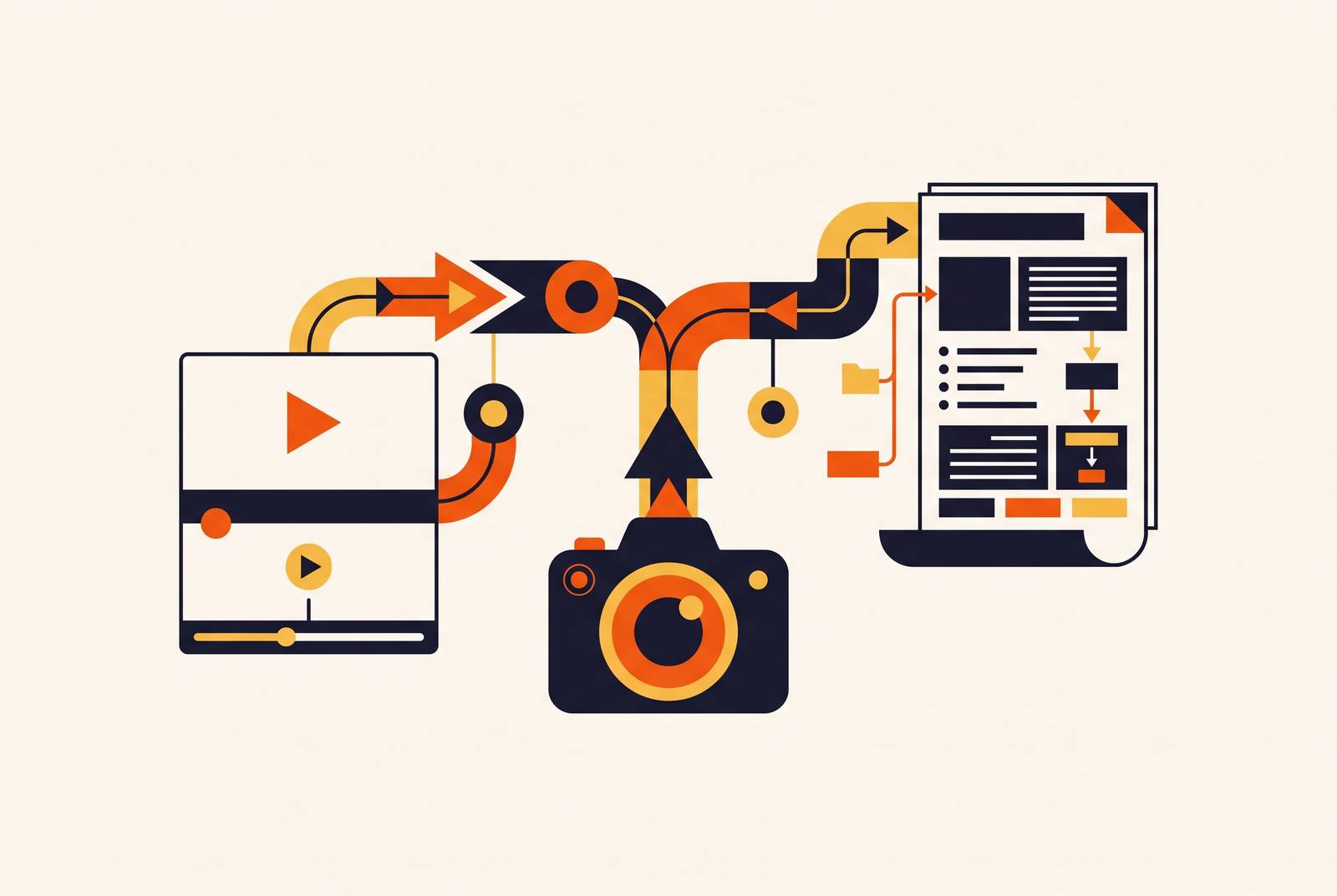 Cover illustration for “Video and Documentation Generated Together From One Recording”