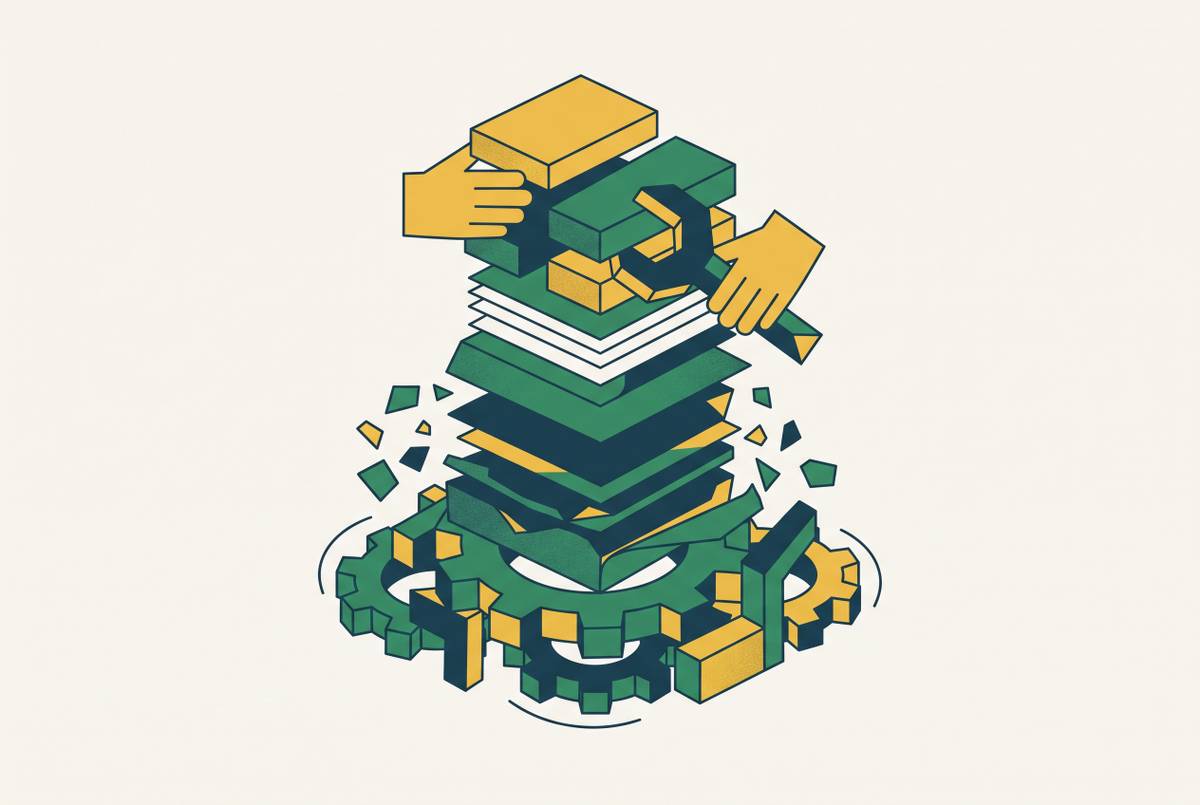 Cover illustration for “Content Maintenance Cost in Rapidly Updating Software Products”
