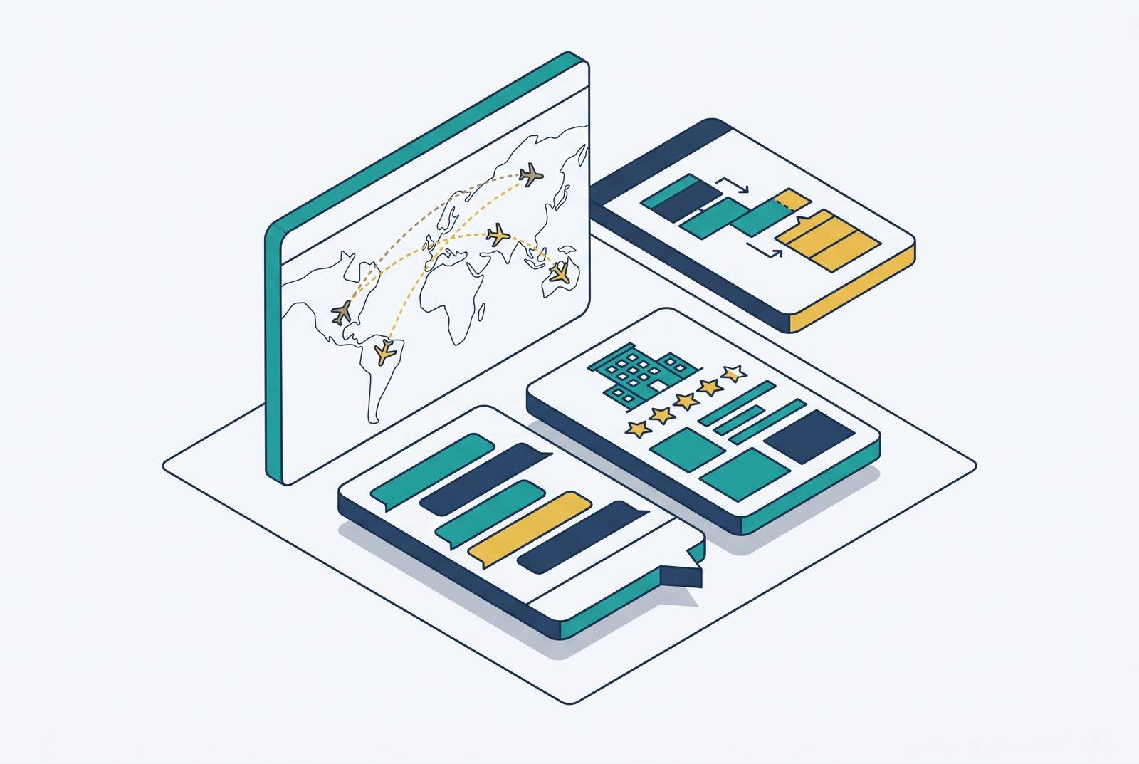 Cover illustration for “Real-Time Itinerary Adjustment Features in AI Travel Platforms”