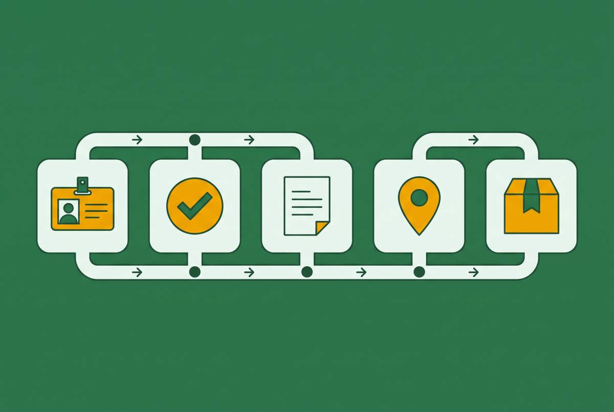 Cover illustration for “Onboarding Module Sequencing for 1099 Delivery Contractors”