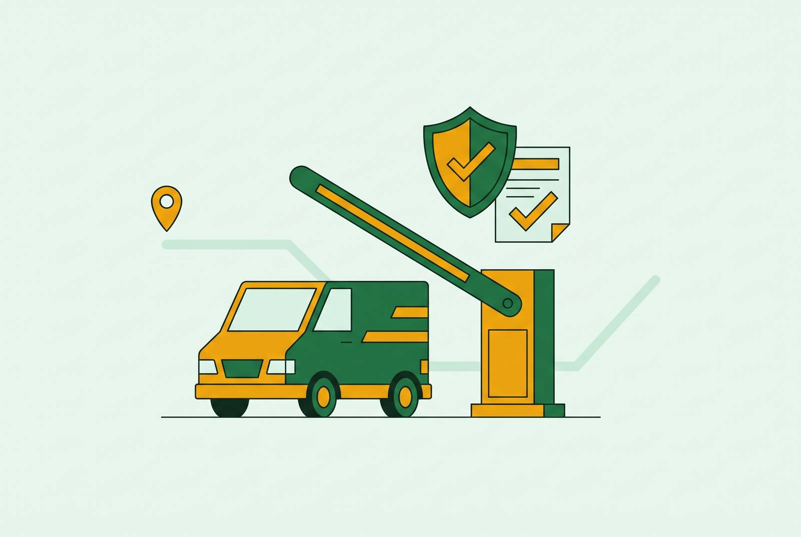 Cover illustration for “Insurance Enforcement at Dispatch for Delivery Contractor Networks”