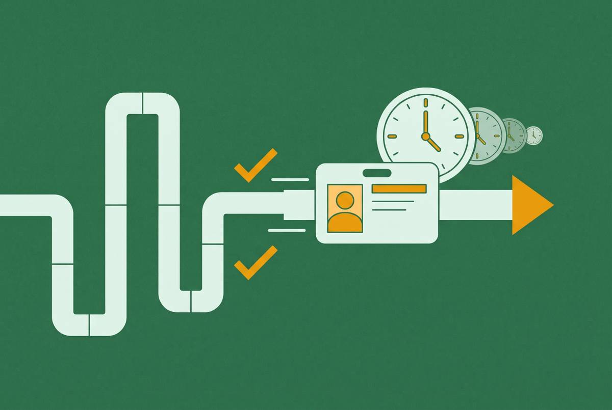 Cover illustration for “Reducing Contractor Onboarding Time From Weeks to Days”