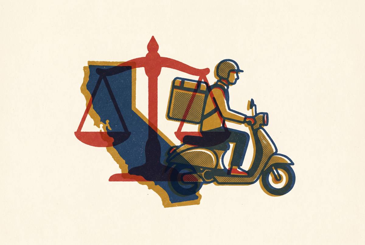 Cover illustration for “California AB5 Enforcement Against Delivery Networks”