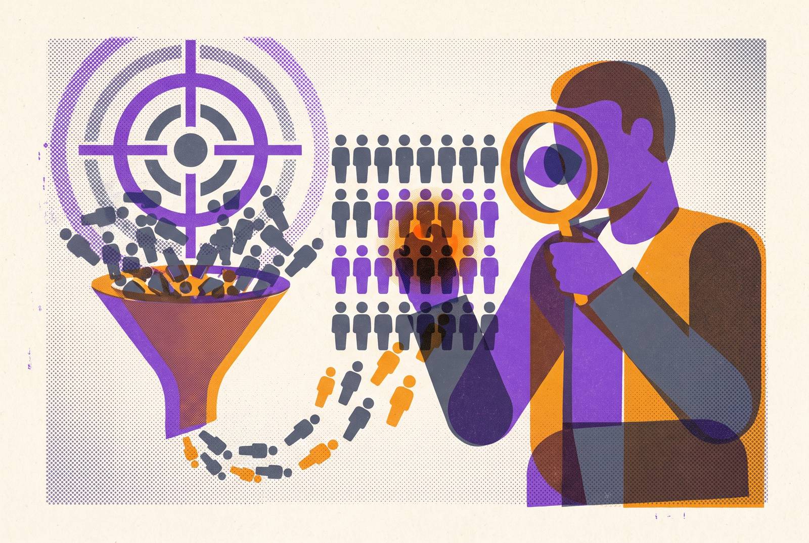 Cover illustration for “AI Sourcing Accuracy Against Human Recruiters”