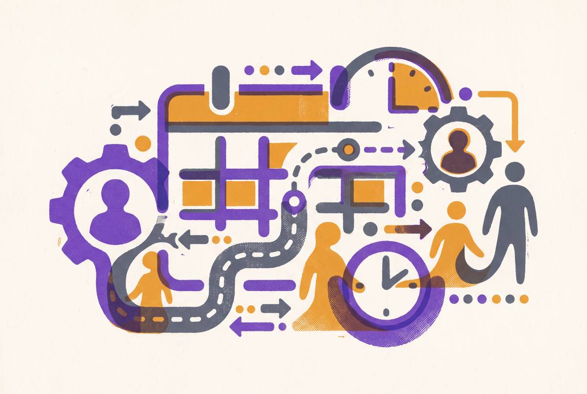 Cover illustration for “AI Scheduling and Candidate Engagement Between Sourcing and Assessment”