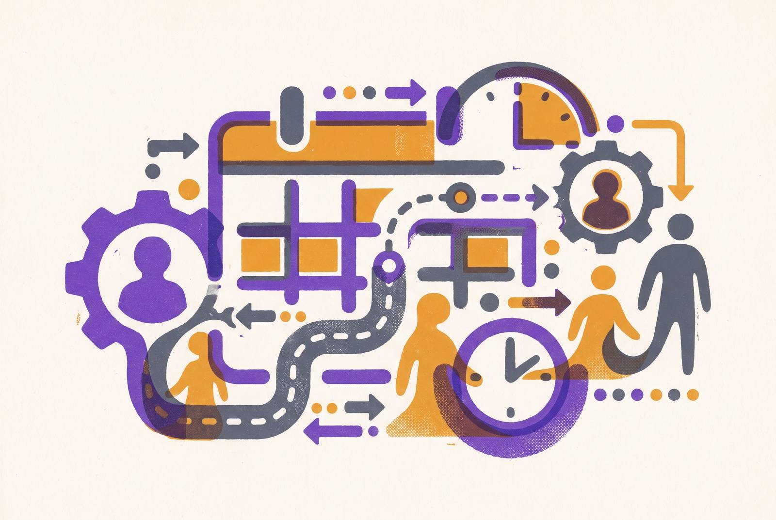 Cover illustration for “AI Scheduling and Candidate Engagement Between Sourcing and Assessment”