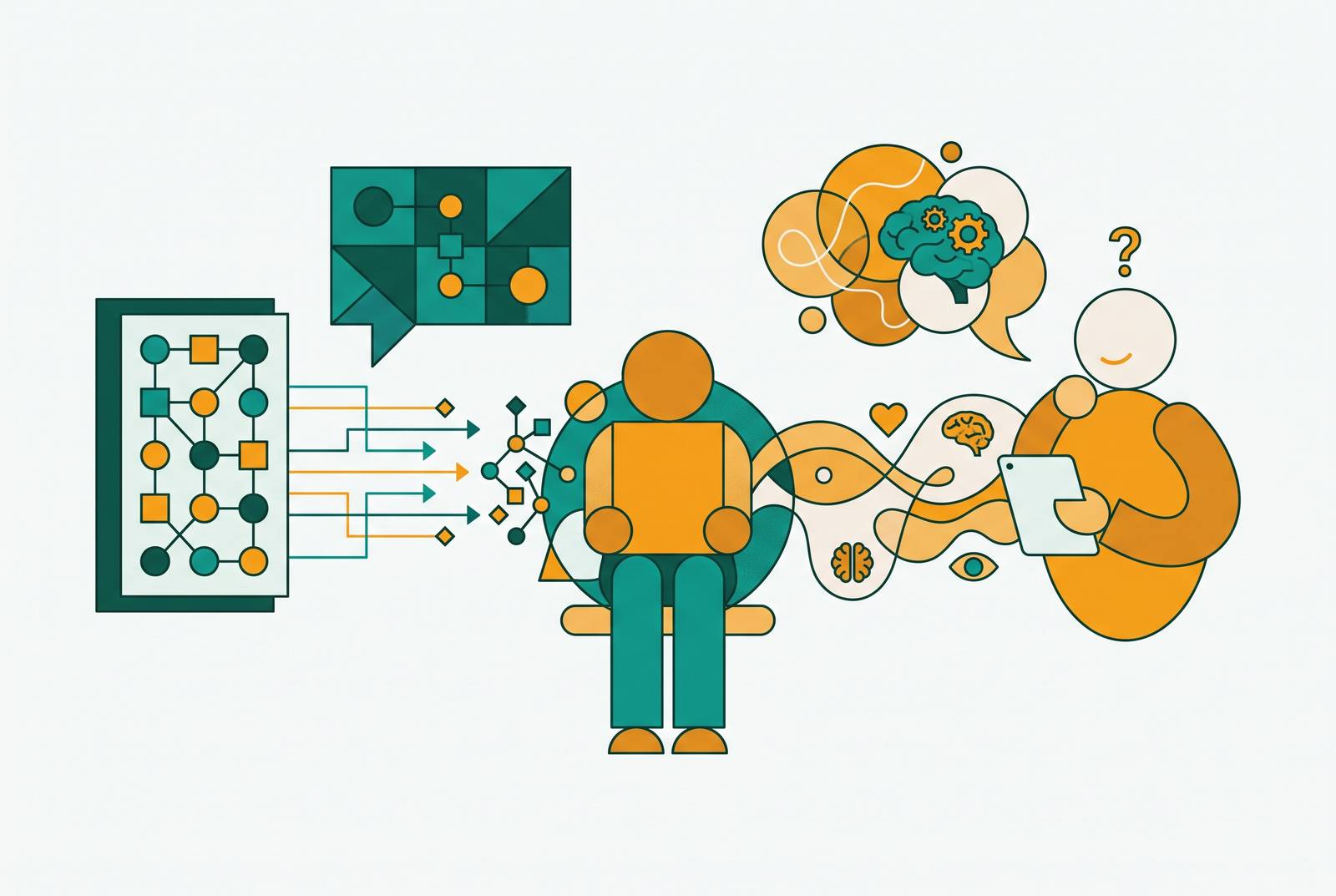 Cover illustration for “What AI-Conducted Interviews Actually Evaluate Versus Human Interviews”
