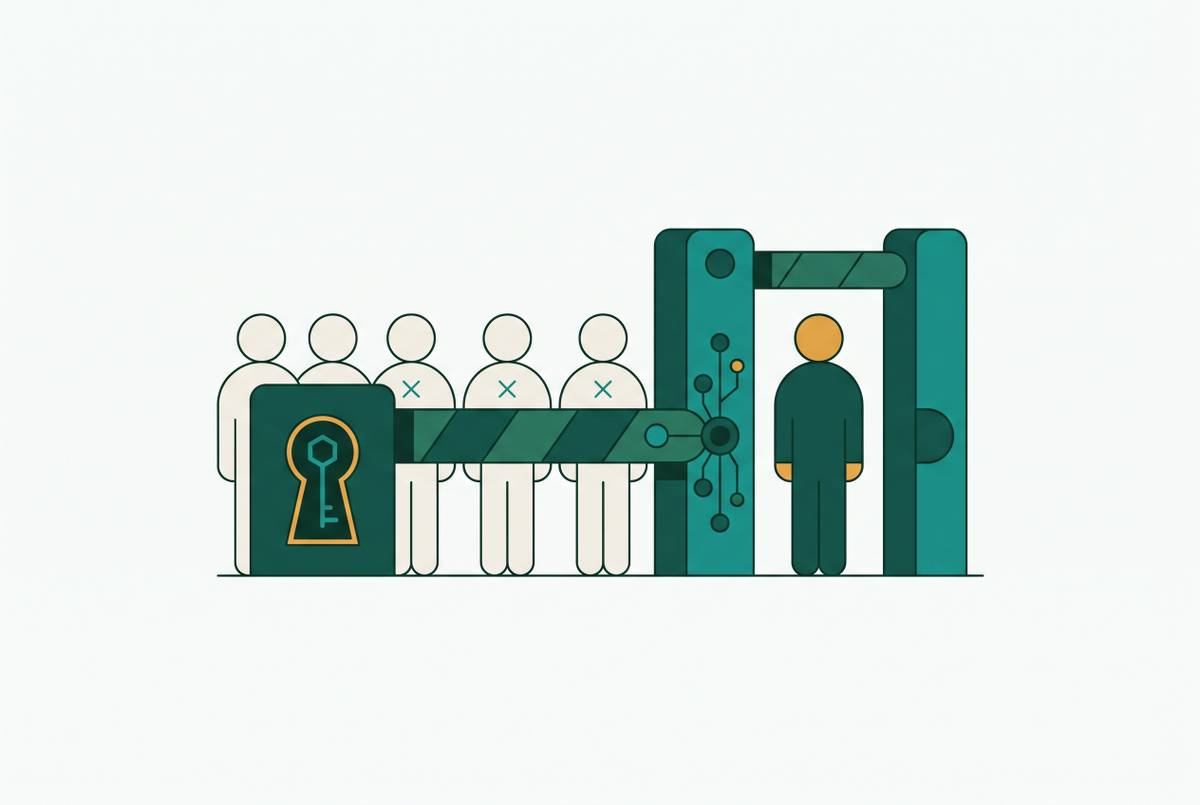 Cover illustration for “AI Hiring Platforms That Gate Candidate Evaluation Behind Leadership-Approved Criteria”