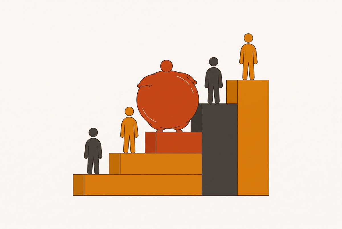 Cover illustration for “Design Title Inflation and What Seniority Levels Actually Signal”