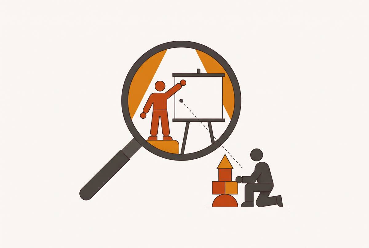 Cover illustration for “Job Descriptions Screen for Presentation Skills Not Building Skills”