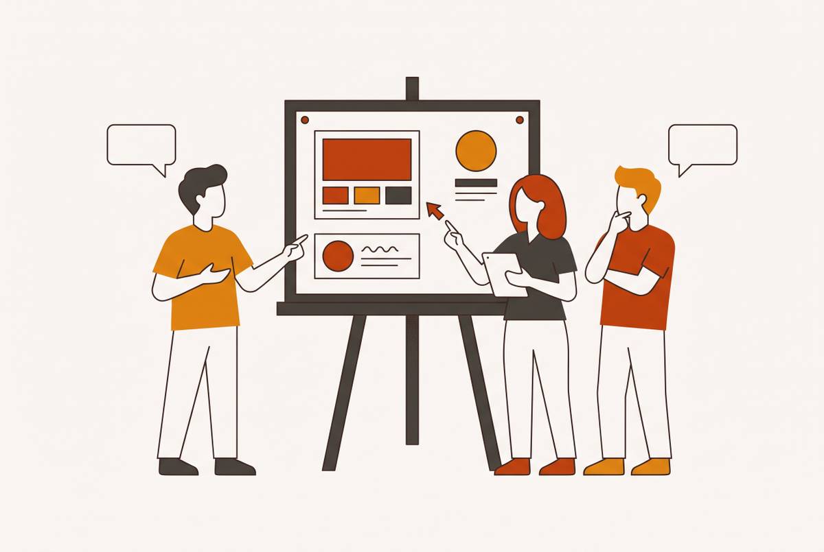 Cover illustration for “Design Critique Culture as a Hiring and Retention Factor”