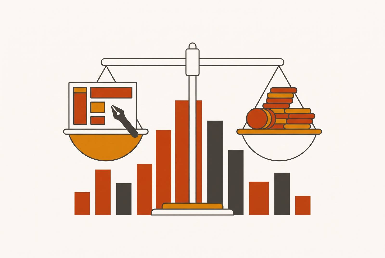 Cover illustration for “Salary Benchmarks and Market Reality for UX Designer Hiring in 2024”