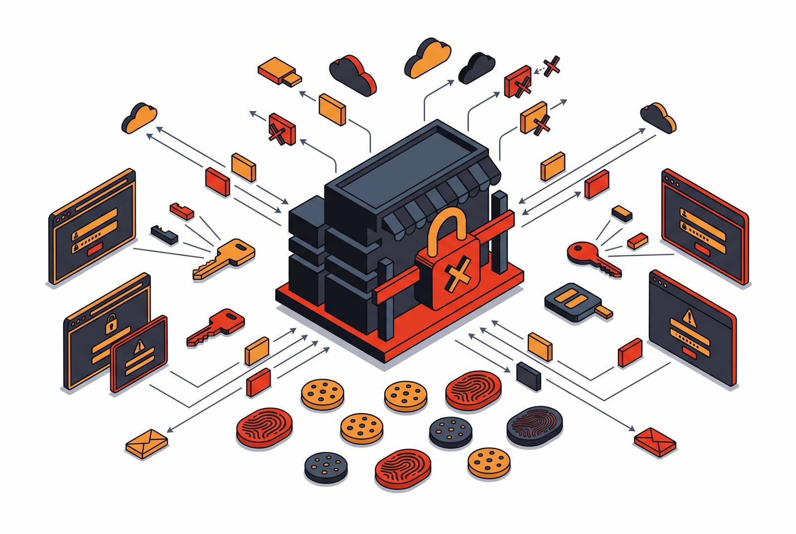 Cover illustration for “Genesis Market Takedown and Infostealer Ecosystem”
