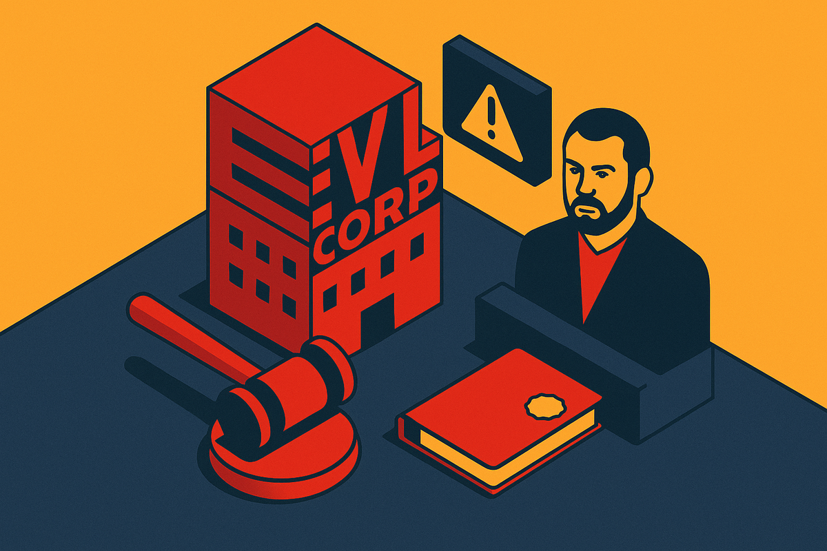 Cover illustration for “Evil Corp Sanctions and Maksim Yakubets Indictment”