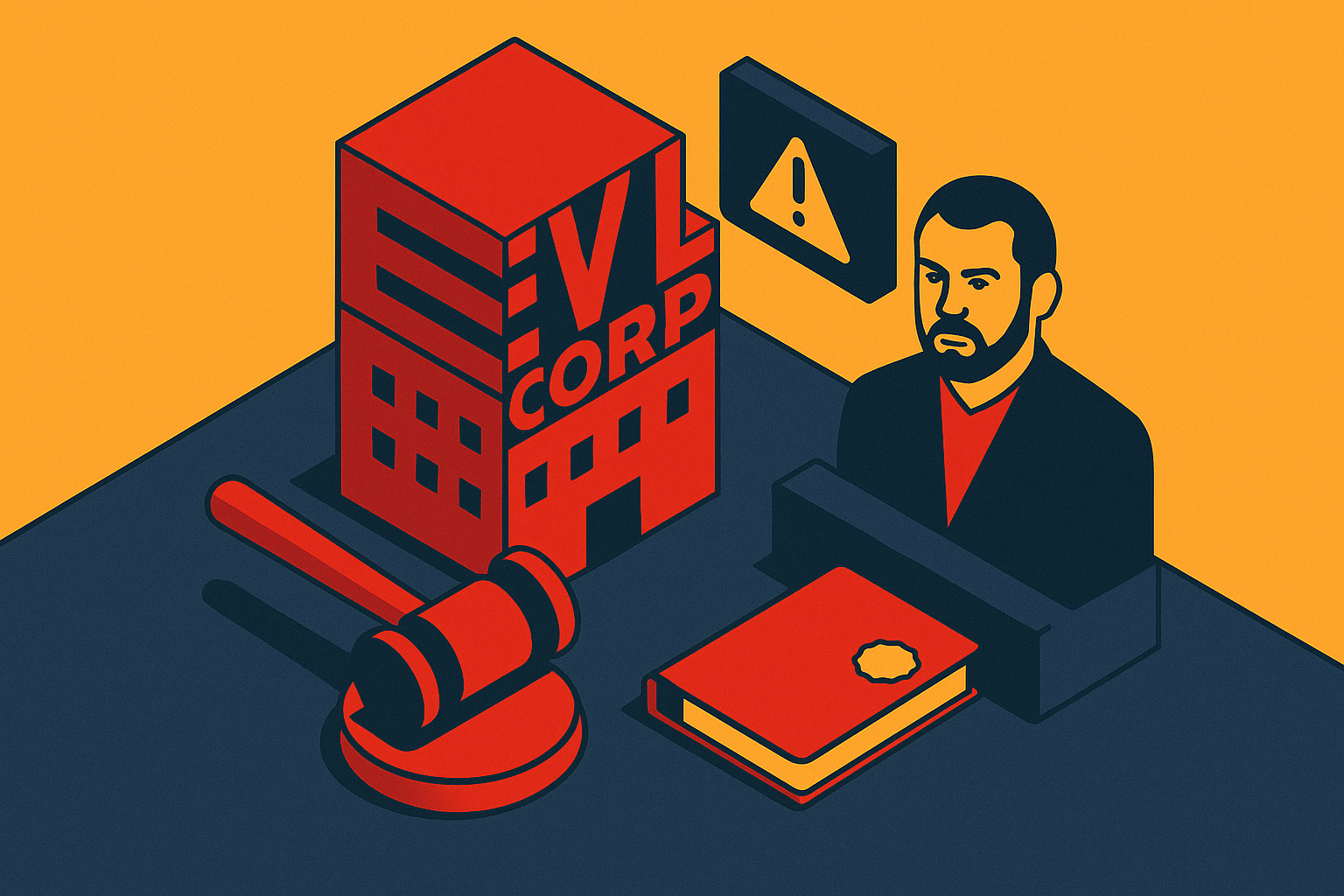 Cover illustration for “Evil Corp Sanctions and Maksim Yakubets Indictment”