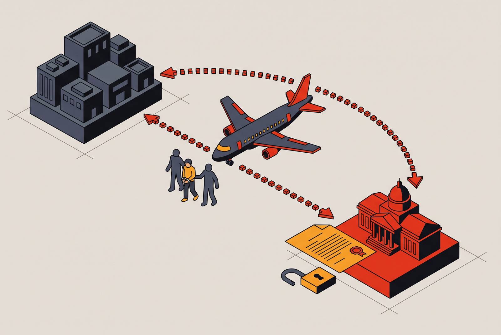 Cover illustration for “Cybercriminal Extraditions From Third Countries to the US”