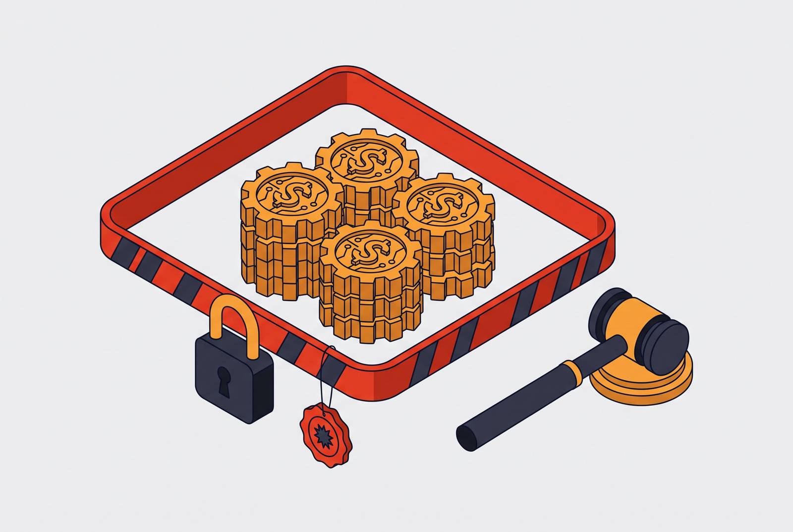 Cover illustration for “Cryptocurrency Exchange Seizures in Cybercrime Cases”