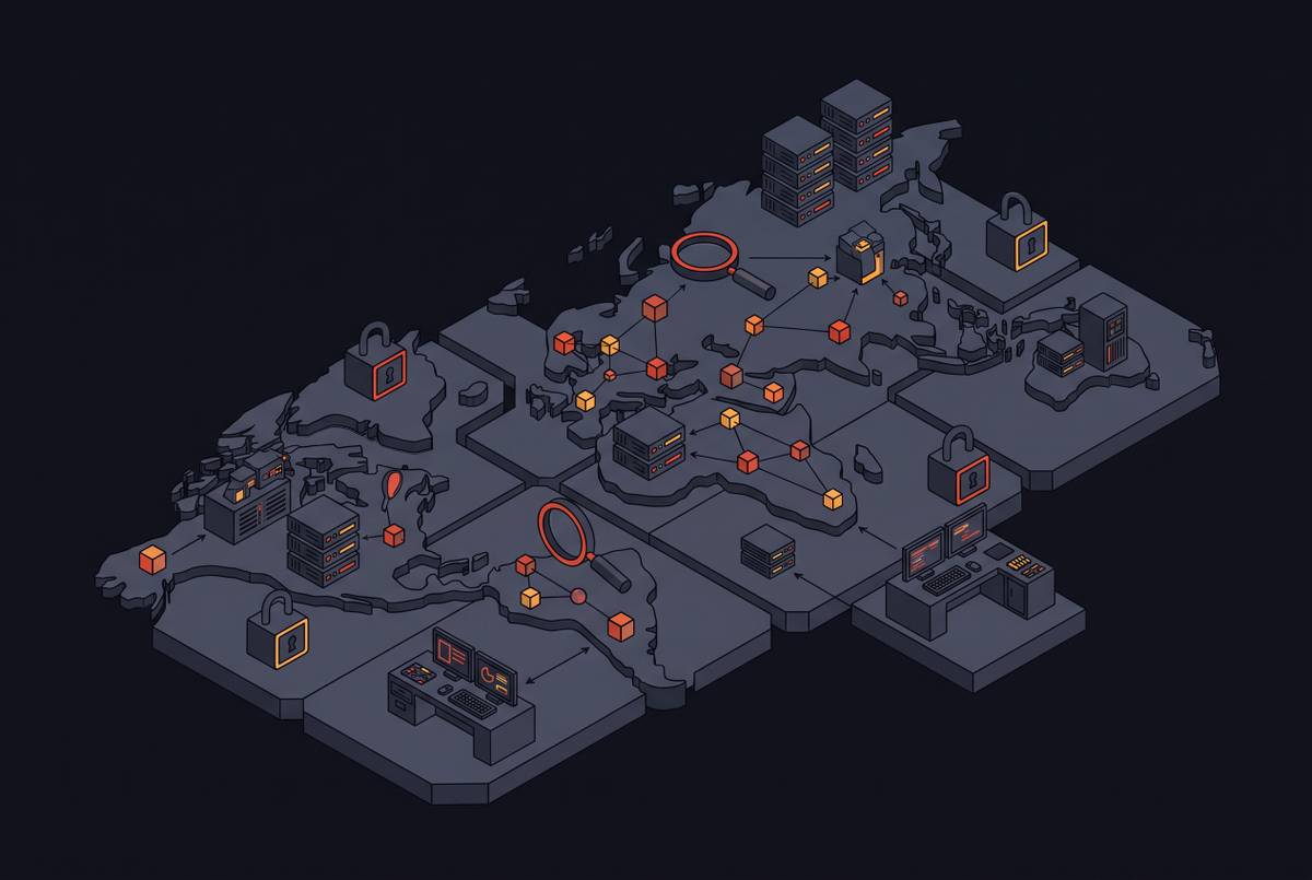 Cover illustration for “Interpol Cybercrime Investigation Operations by Region”