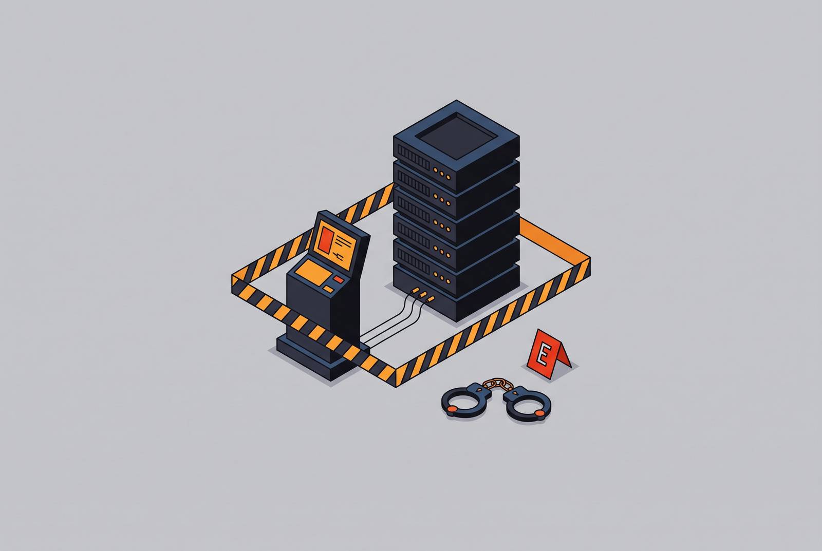 Cover illustration for “Dark Web Platform Administrators Arrested”