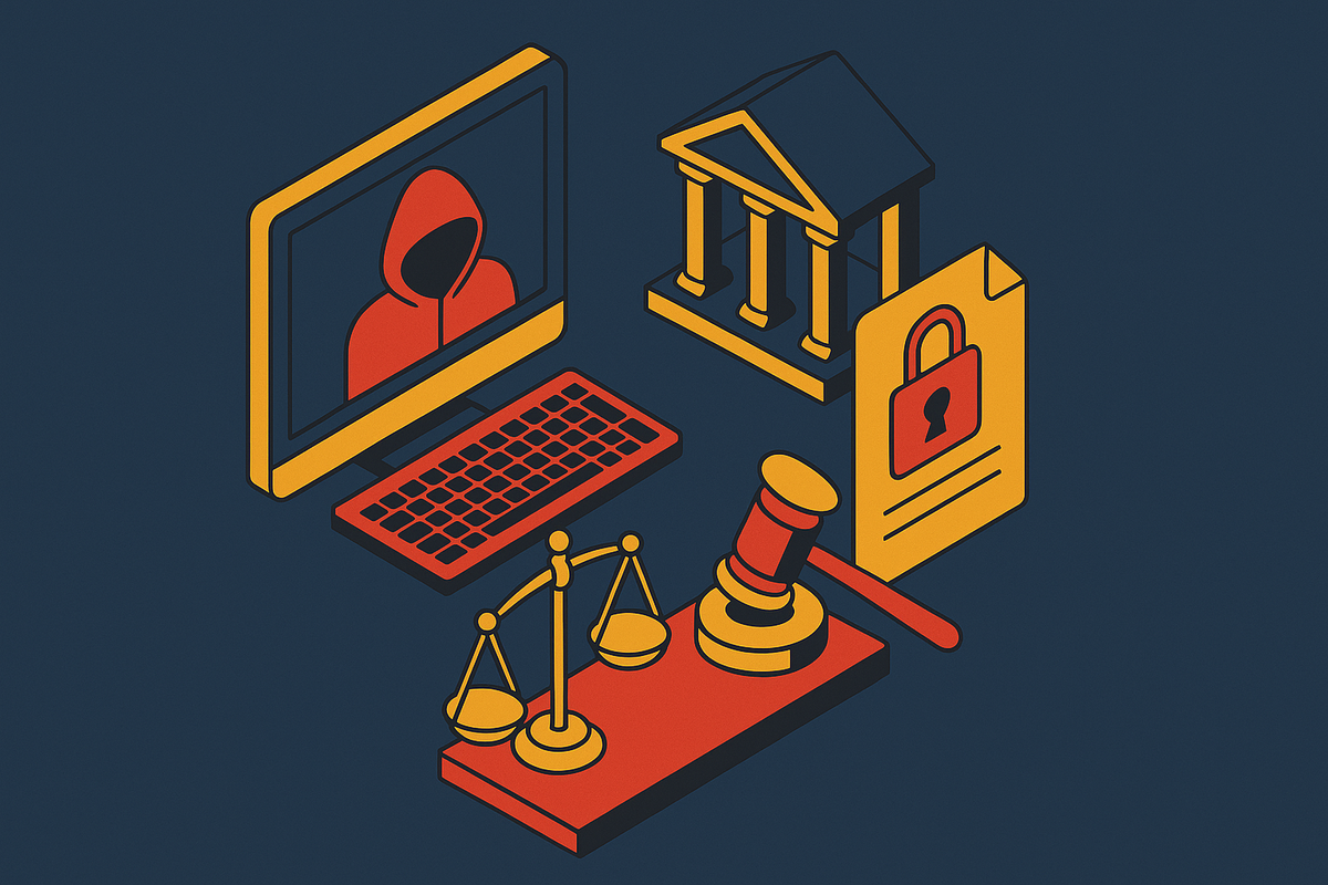 Cover illustration for “Cyberstalking Prosecutions and Landmark Court Verdicts”