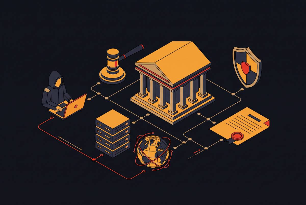 Cover illustration for “Nation-State Hacker Indictments by the US DOJ”
