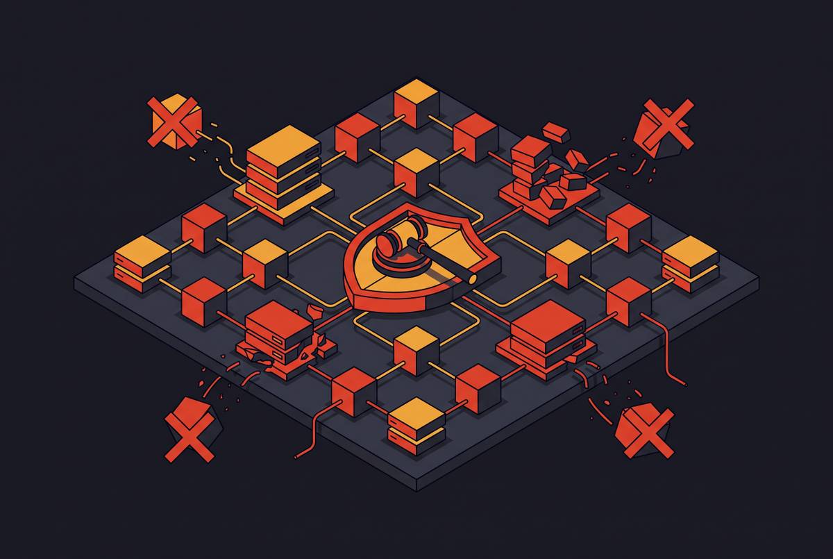 Cover illustration for “Malware Distribution Network Takedowns”