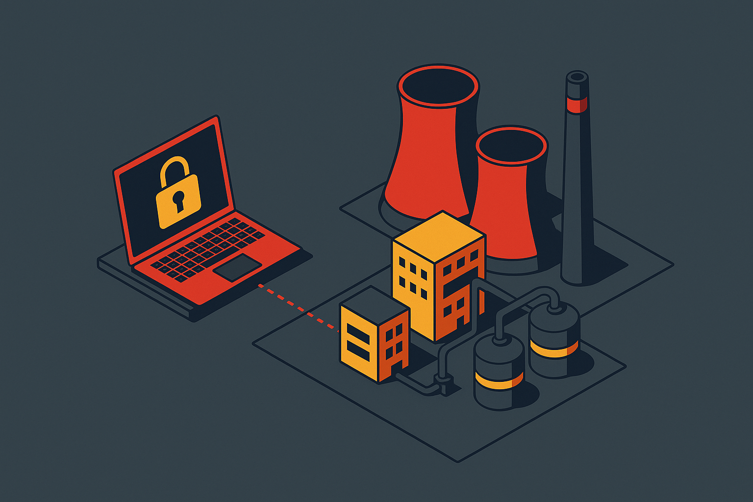 Cover illustration for “Critical Infrastructure Ransomware Attacks and Response”