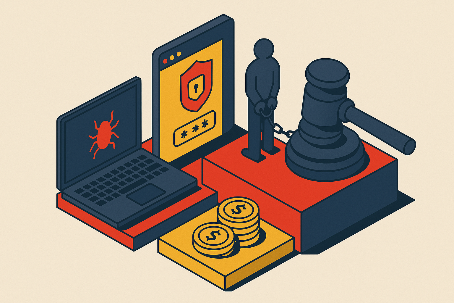 Cover illustration for “Zero-Day Exploit Marketplace Operators Prosecuted”