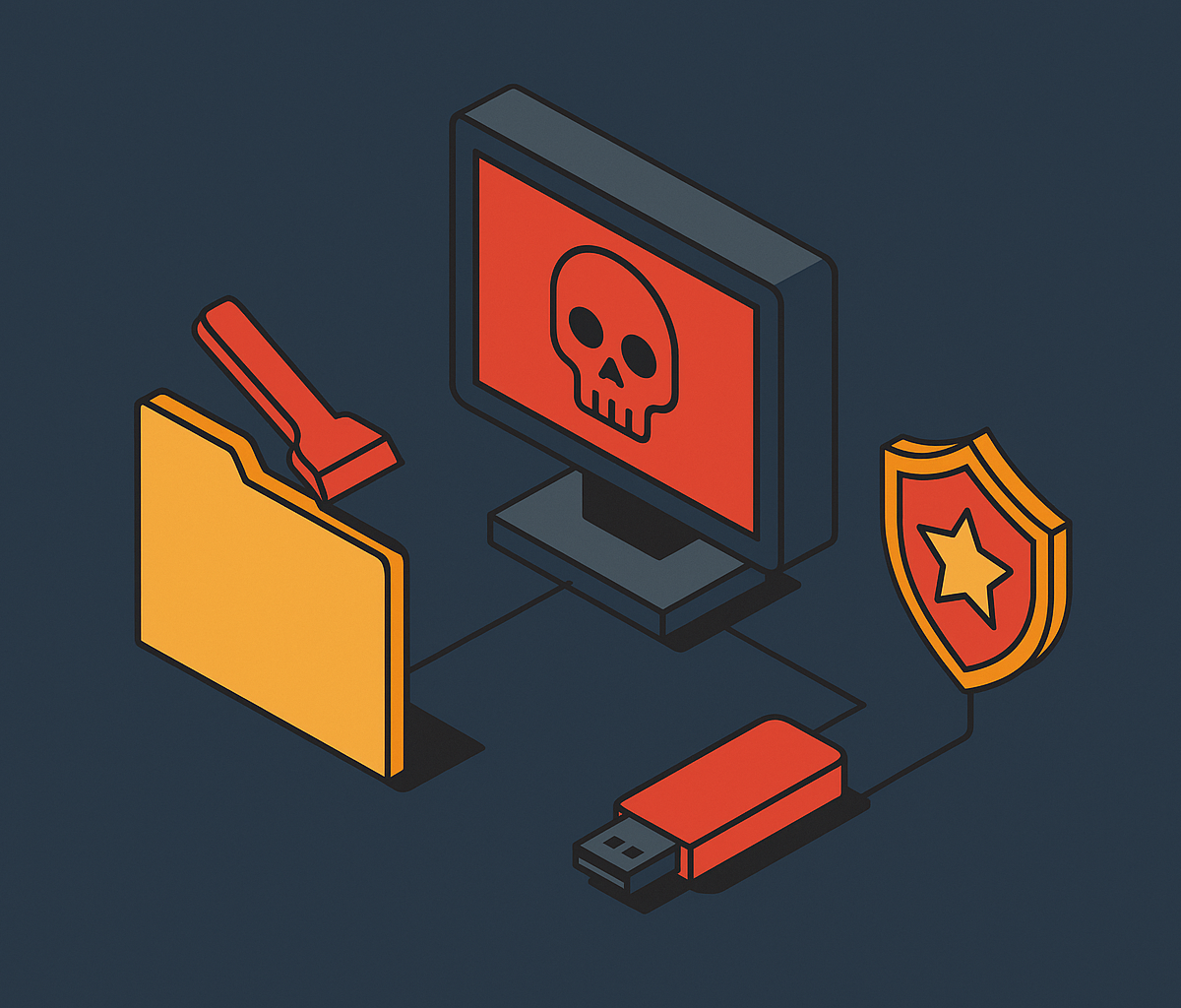 Cover illustration for “Wiper Malware Campaigns Tied to Nation-State Actors”