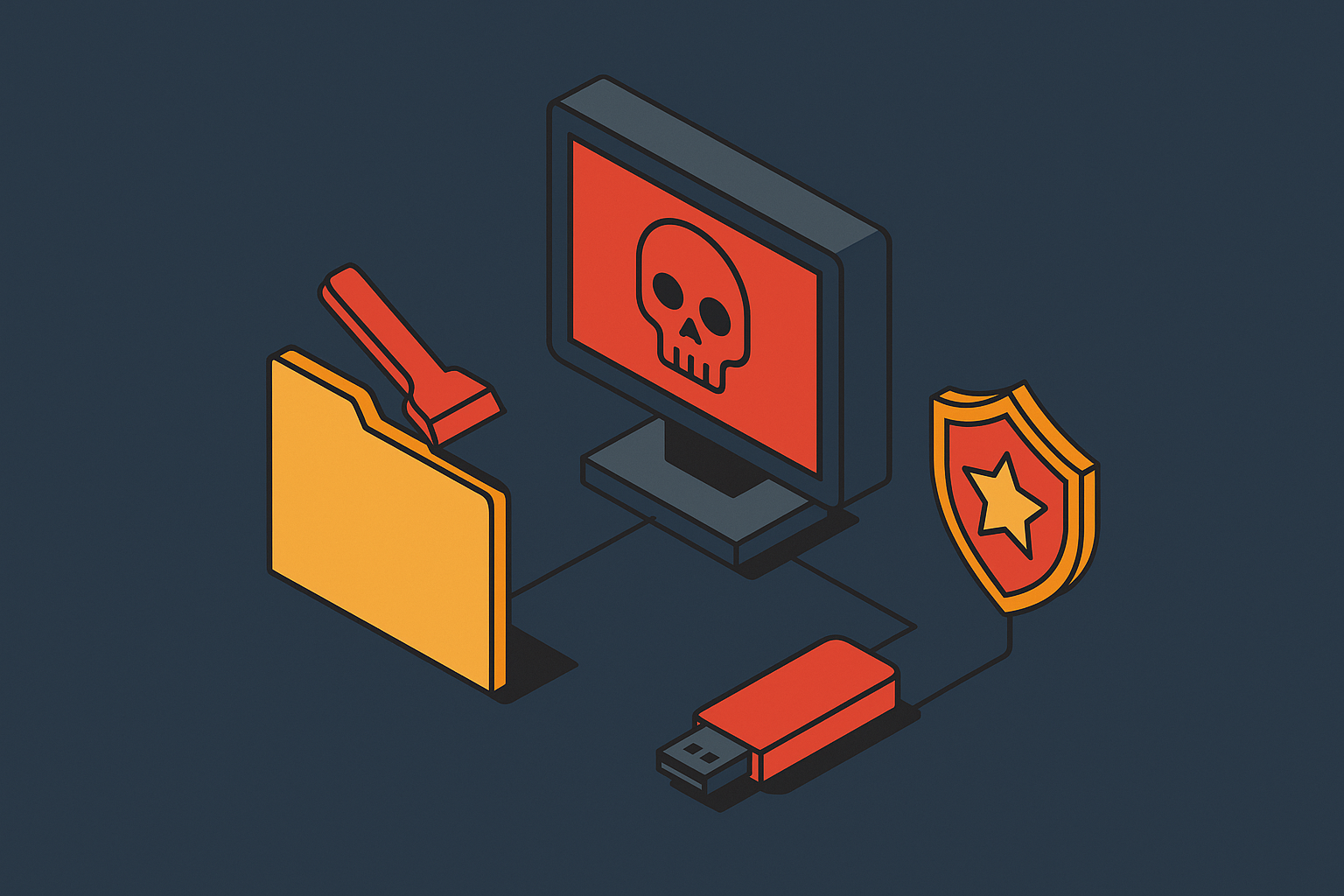 Cover illustration for “Wiper Malware Campaigns Tied to Nation-State Actors”