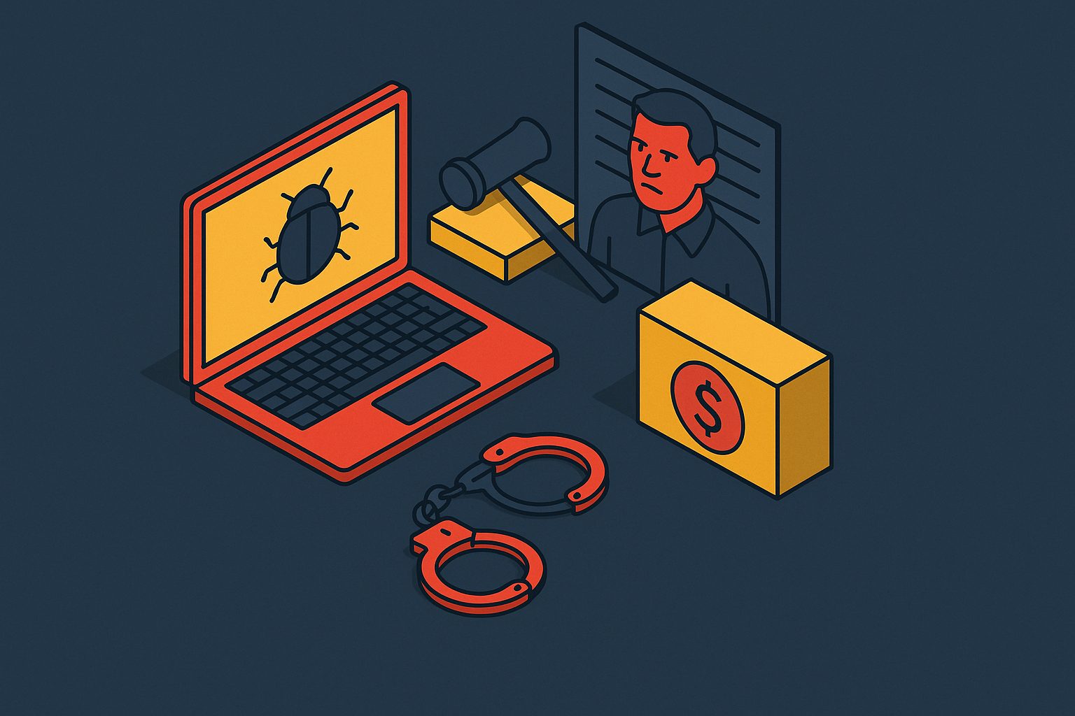 Cover illustration for “Trickbot Developer Prosecutions and Sanctions”