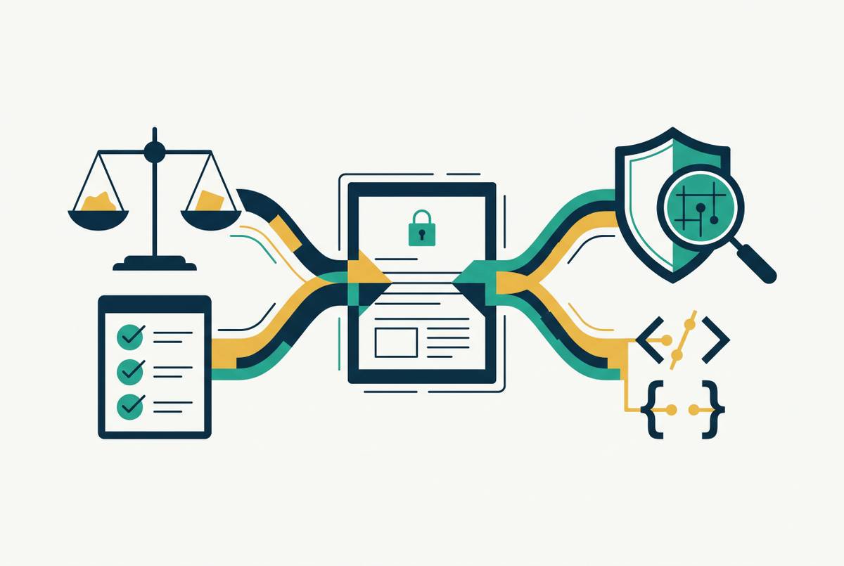 Cover illustration for “Legal and Compliance Review Alongside Technical Review for Security Content”