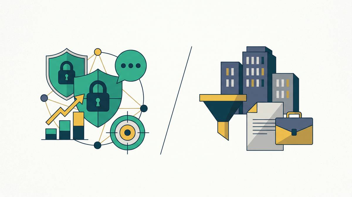 Cover illustration for “Cybersecurity Marketing Agencies vs General B2B Agencies”