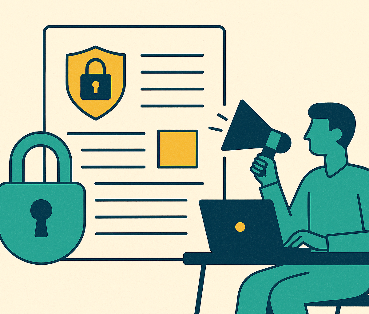 Cover illustration for “Cybersecurity Content Marketing for CISO Audiences”