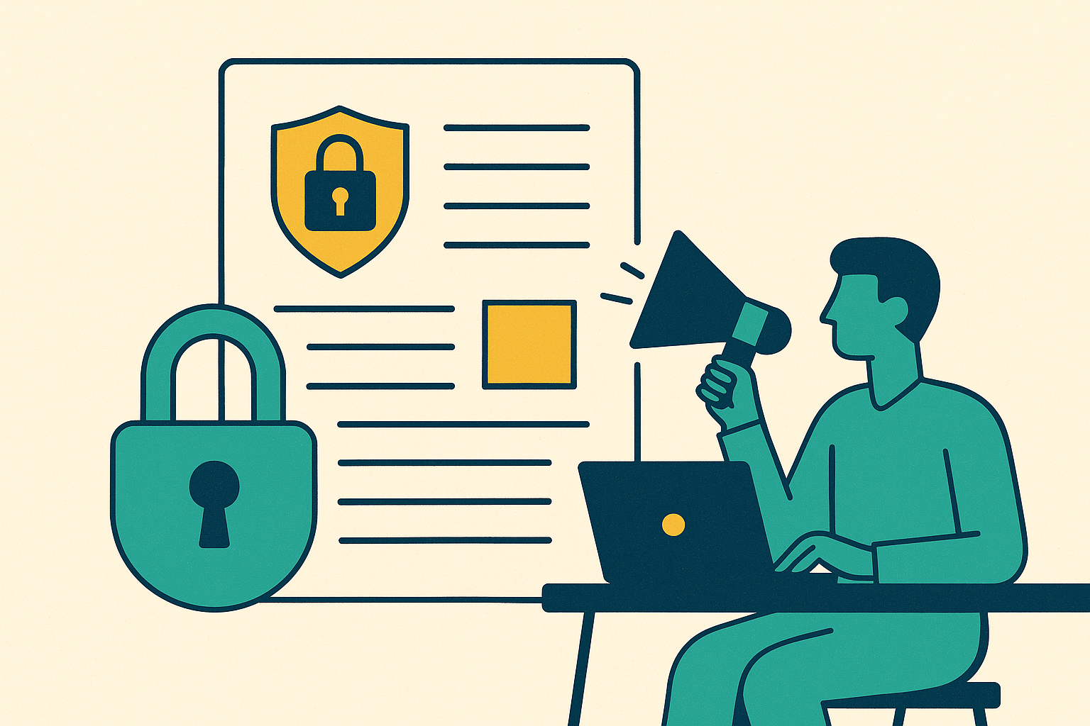Cover illustration for “Cybersecurity Content Marketing for CISO Audiences”