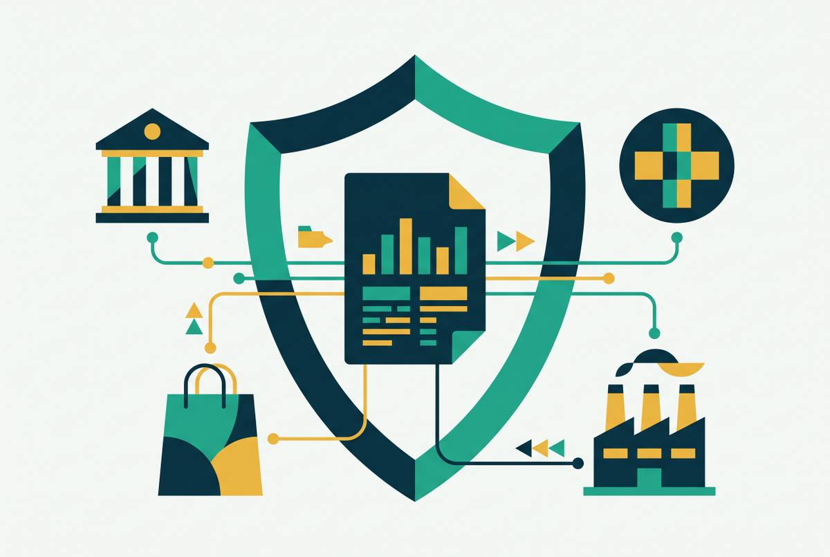 Cover illustration for “Sector-Specific Threat Reports for Vertical Marketing”