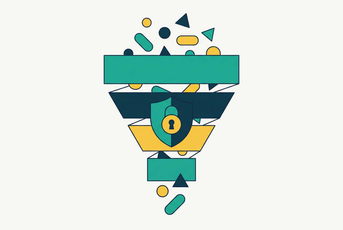 Cover illustration for “Content Funnel Mapping for the Security Buyer Journey”