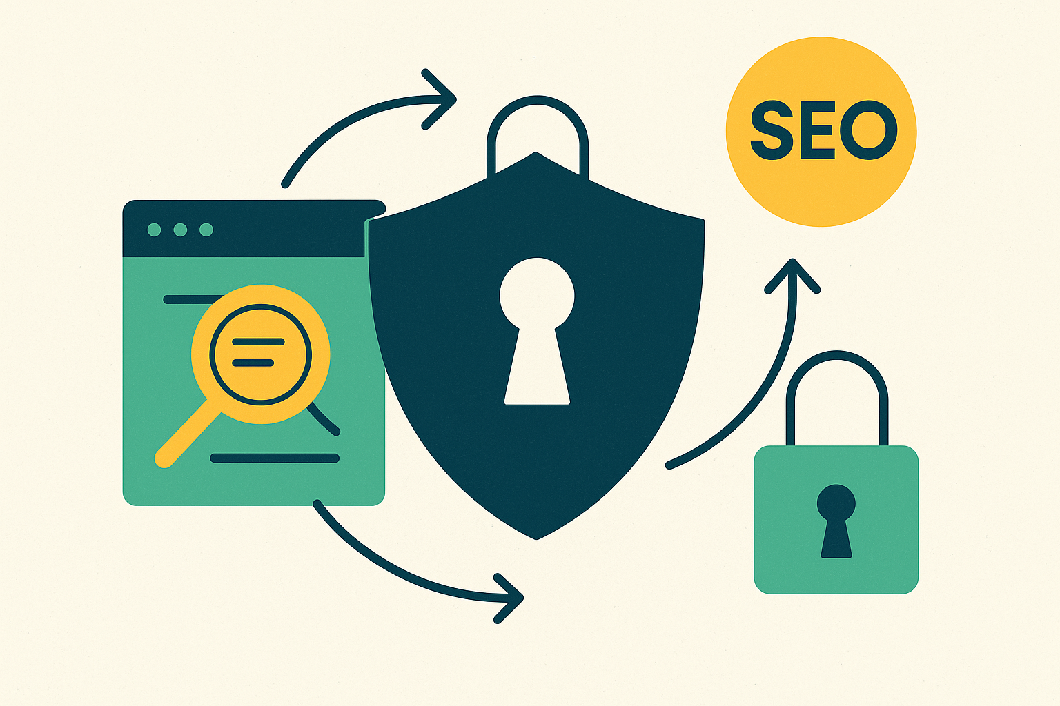 Cover illustration for “Integrating SEO Into a Cybersecurity Content Strategy”