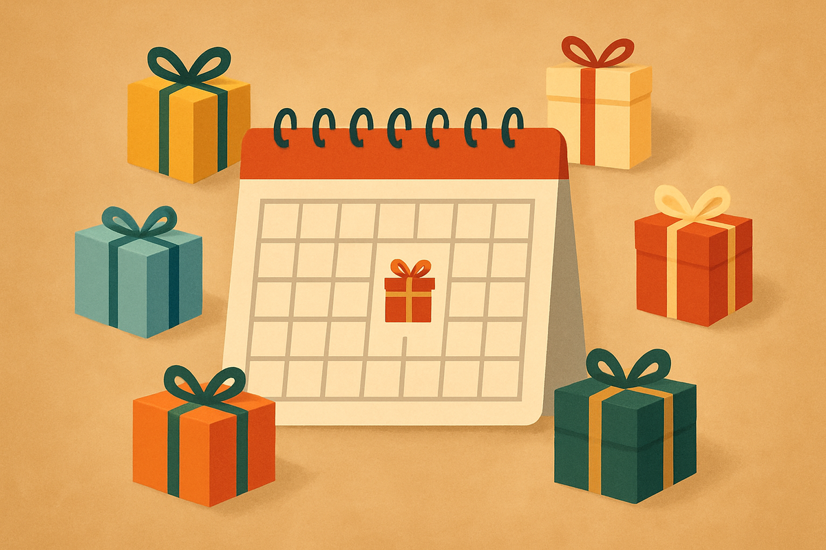 Cover illustration for “Annual Corporate Gifting Calendar”