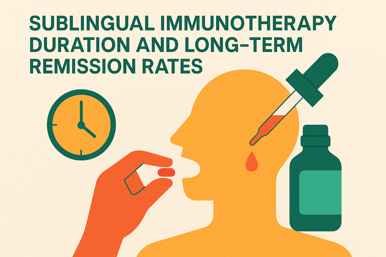 Cover illustration for “Sublingual Immunotherapy Duration and Long-Term Remission Rates”