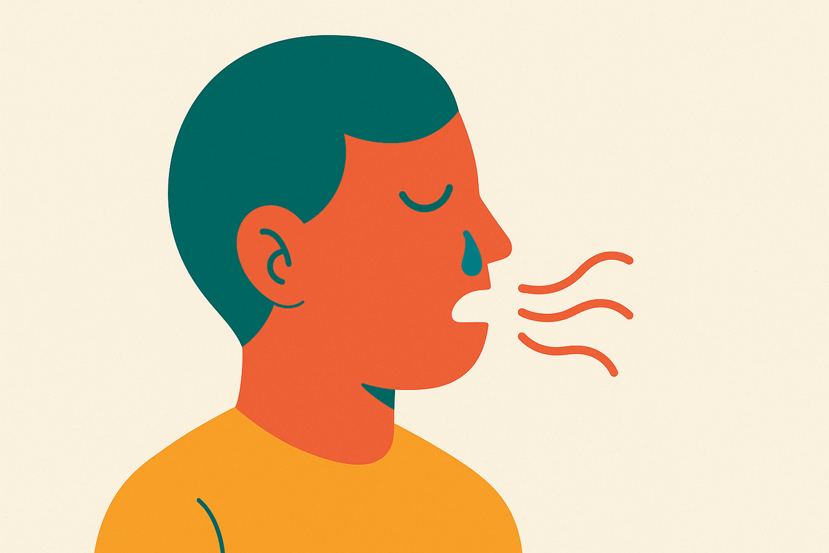 Cover illustration for “Mouth Breathing from Nasal Congestion and Its Health Consequences”