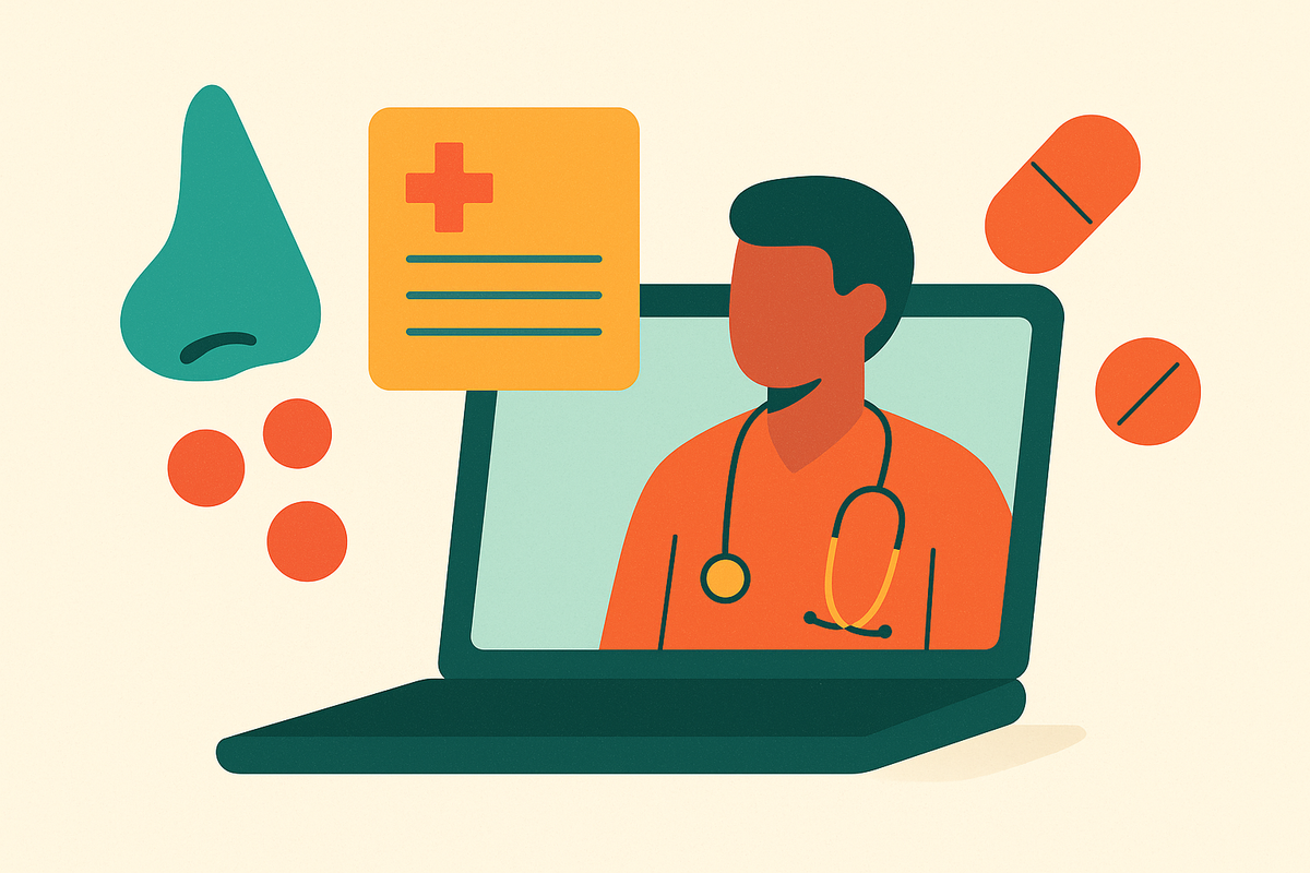 Cover illustration for “virtual allergist platforms: how telehealth allergy services differ in diagnosis, doctor access, and treatment delivery”
