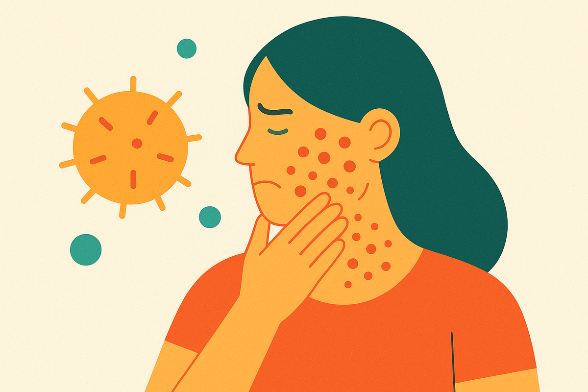 Cover illustration for “Pollen Allergy Symptoms That Appear on Skin”