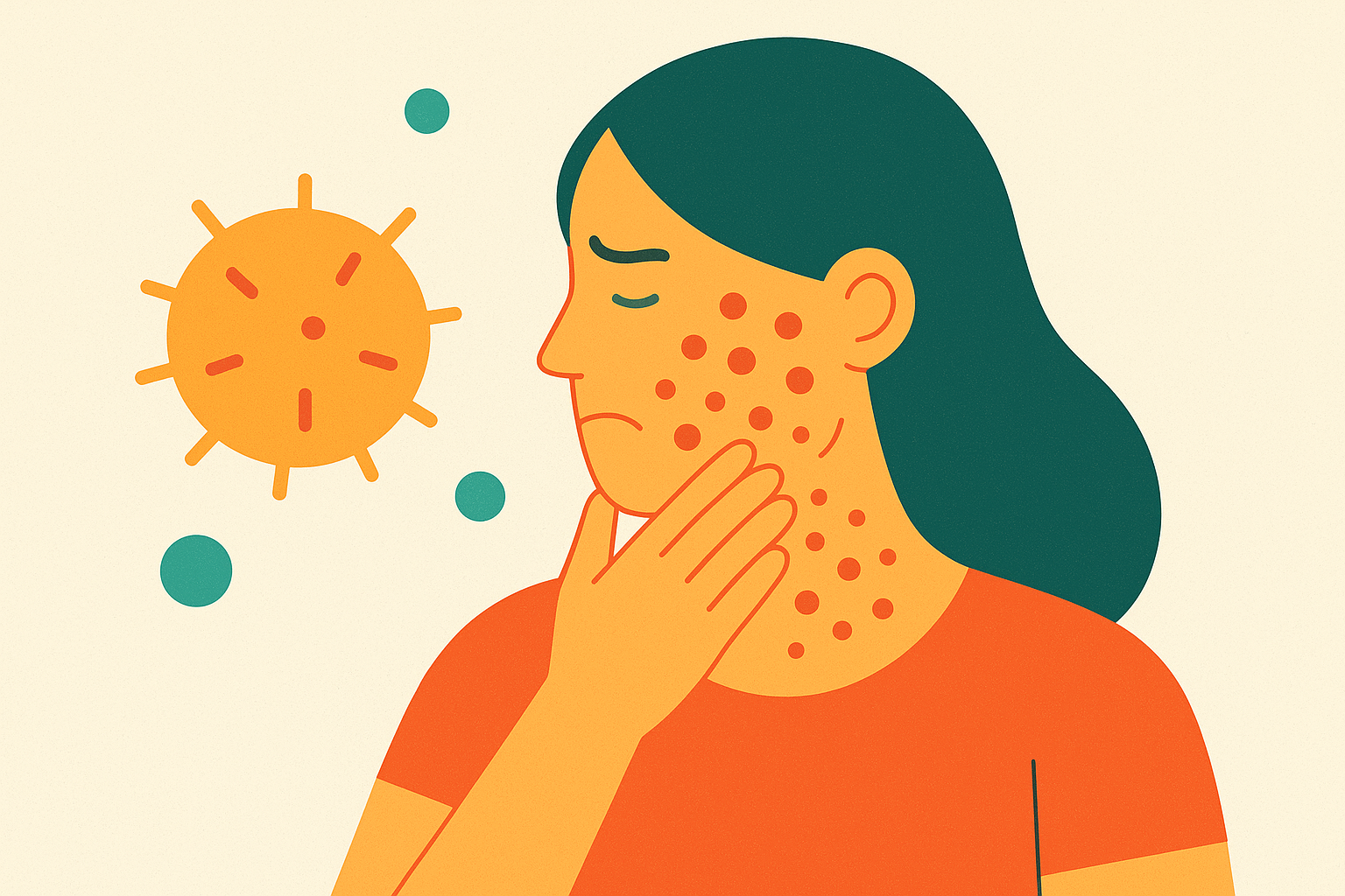 Cover illustration for “Pollen Allergy Symptoms That Appear on Skin”