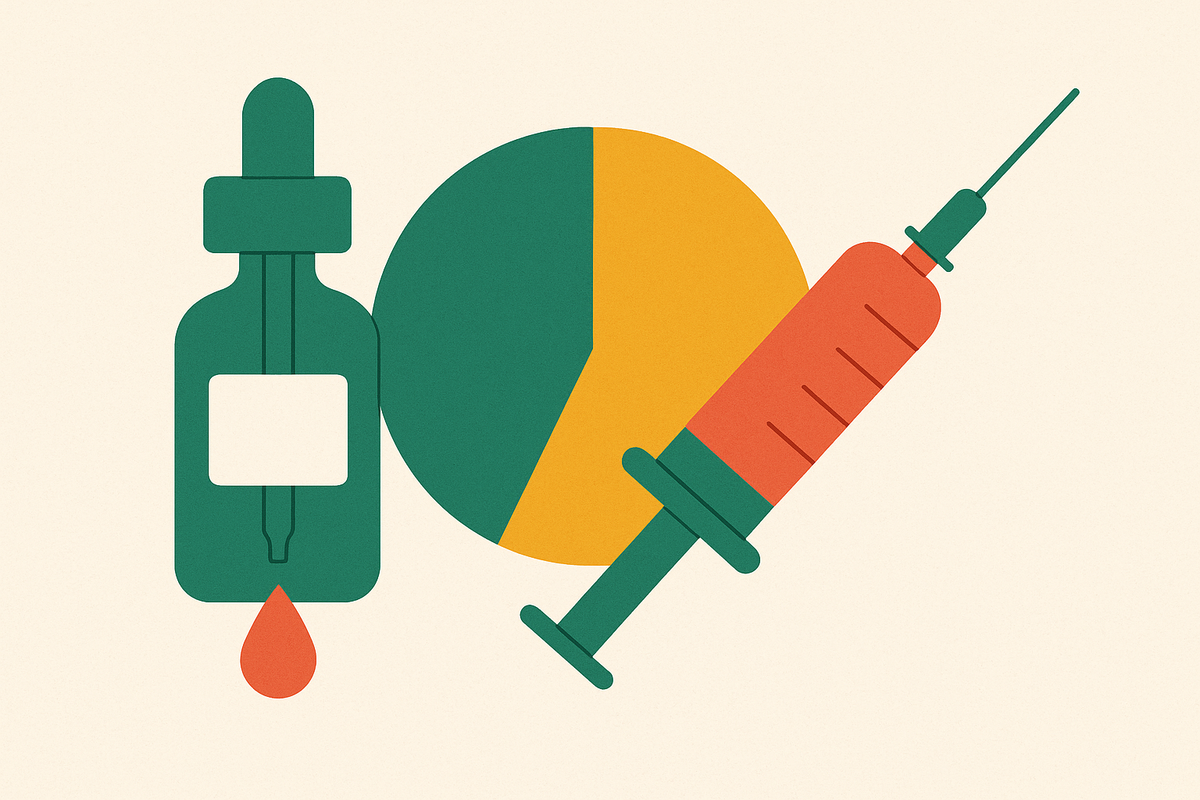 Cover illustration for “Sublingual Drops vs. Allergy Shots Efficacy Comparison”