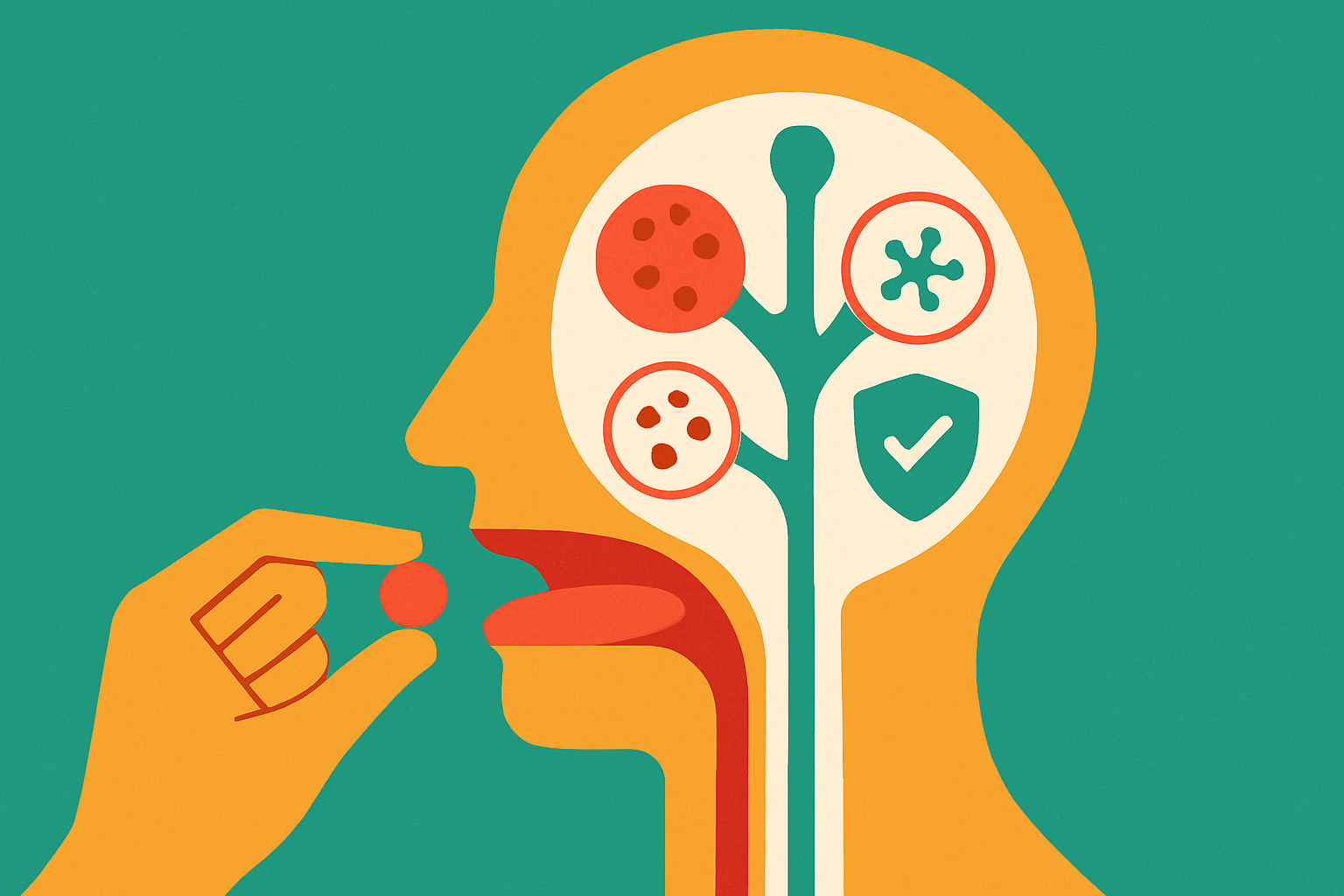 Cover illustration for “How Sublingual Immunotherapy Desensitizes the Immune System”
